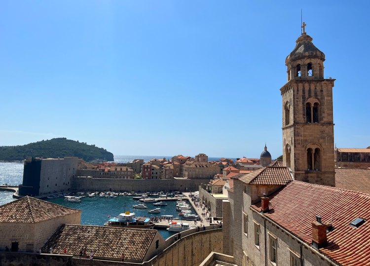 Dubrovnik City with harbor