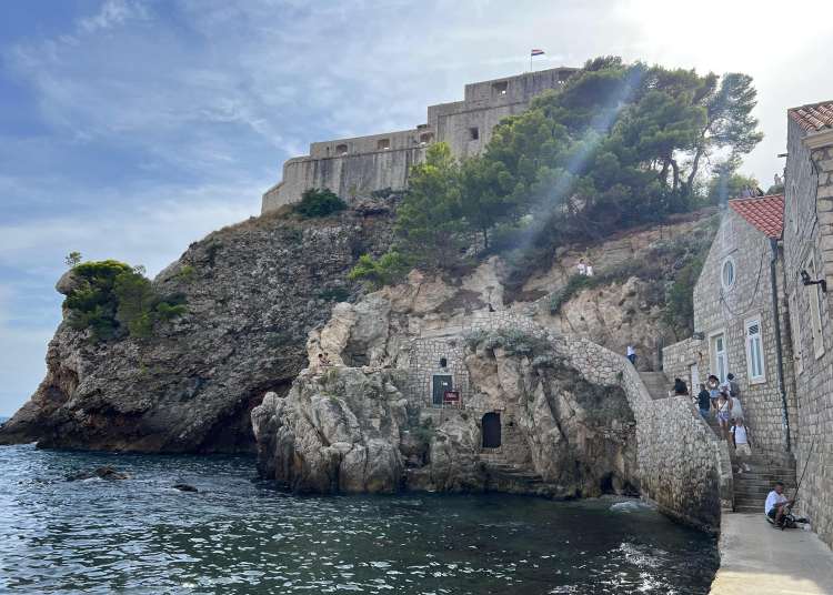 Stoned walkway path up the hill to Fort Lovrijenac