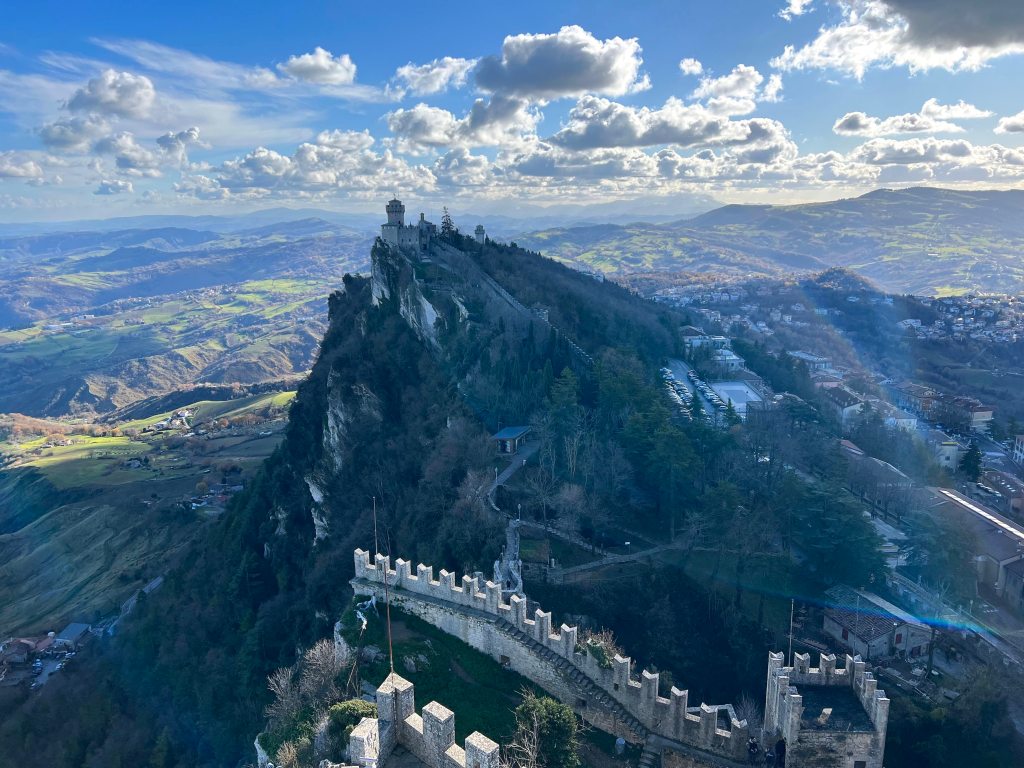 Medieval castle on hill