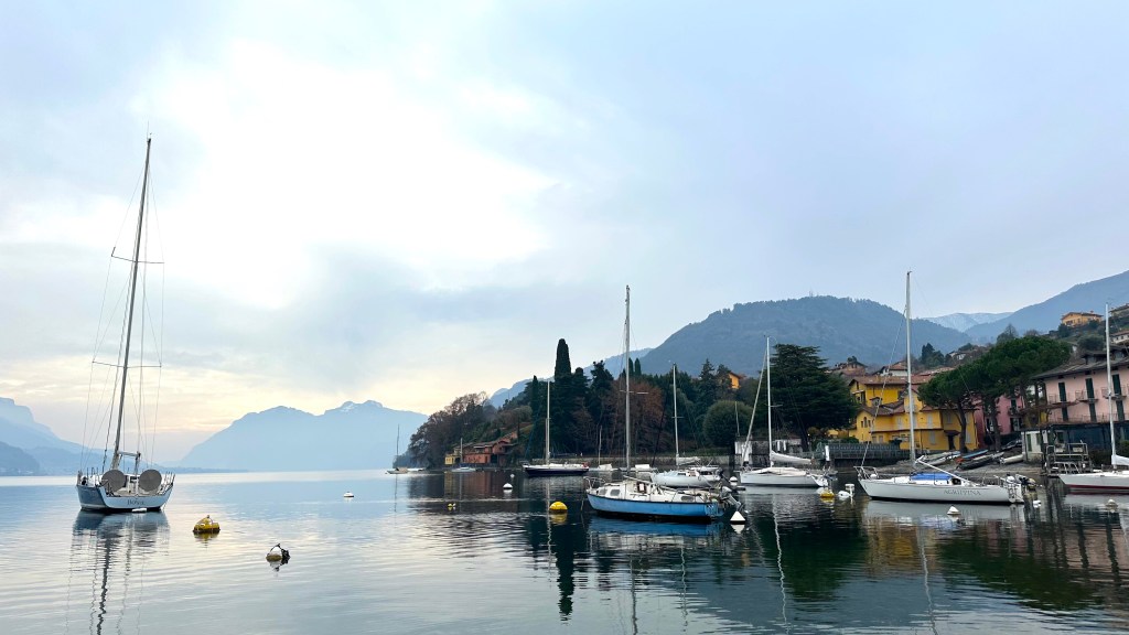 Harbor with small fishing boats