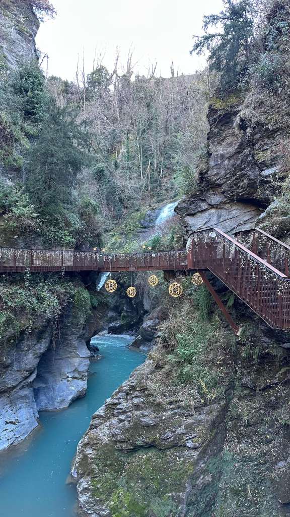 Natural gorge with blue water