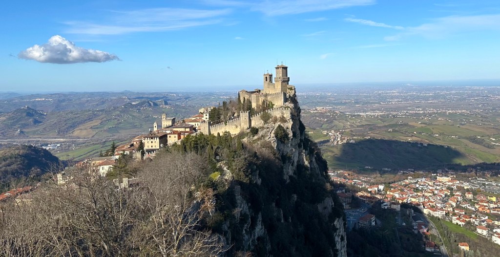 Medieval castle on top of hill