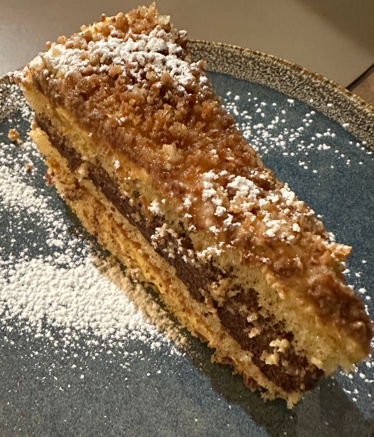 Brown chocolate layered cake