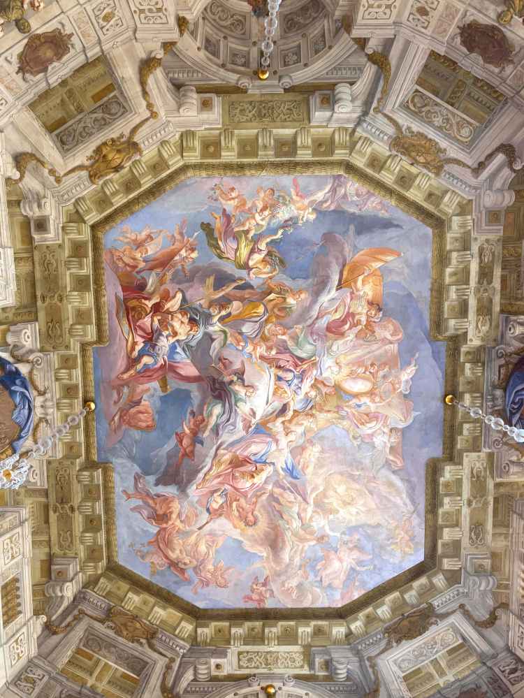 Painting on ceiling in Belvedere Palace