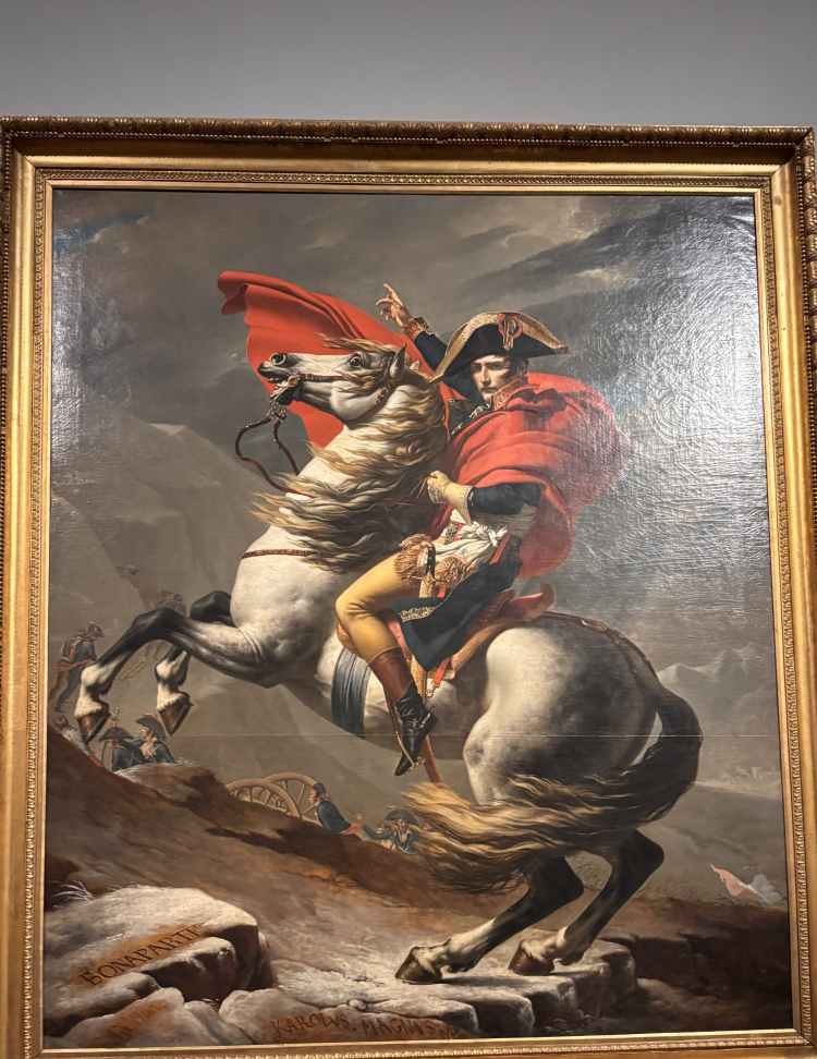 Painting of Napoleon on a horse