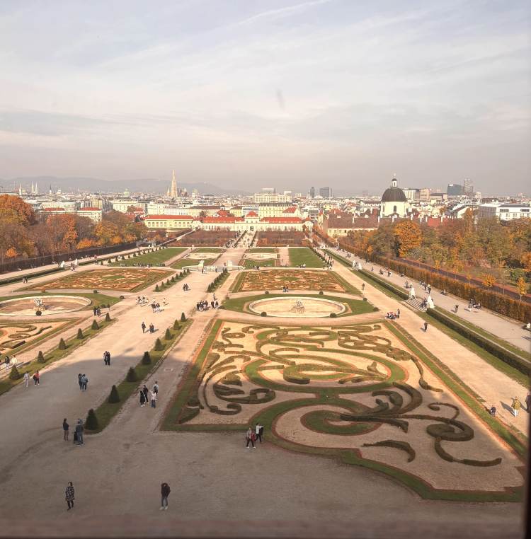 View of garden from Belvedere Palace