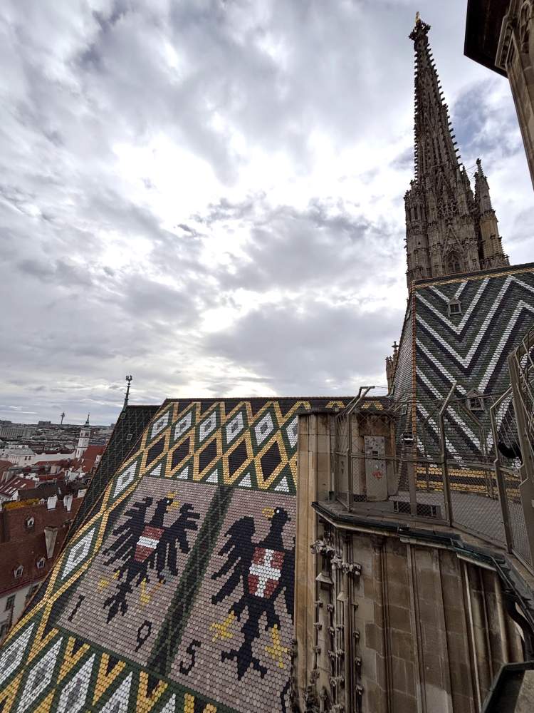 Colored tile decoration on St. Stephen's Cathedral roof