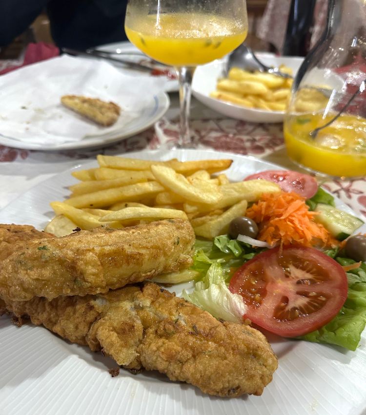 Fried swordfish filet at Restaurante Alta Vista