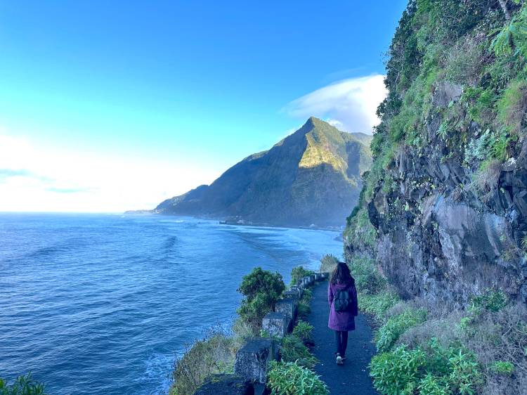 Coastal view at Ribeira do Inferno