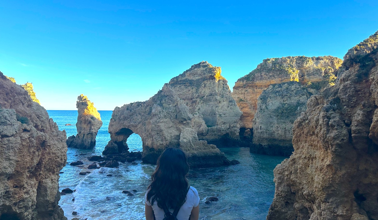 Coastal rock formations at Ponta da Piedade