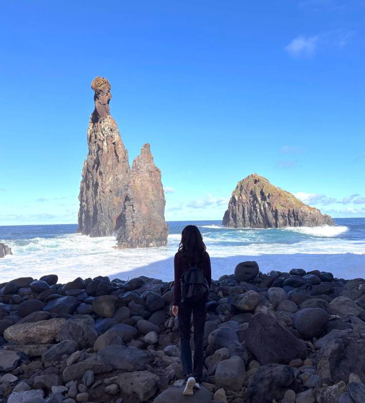 Rock formations at Miradouro Ilheus da Ribeira da Janela