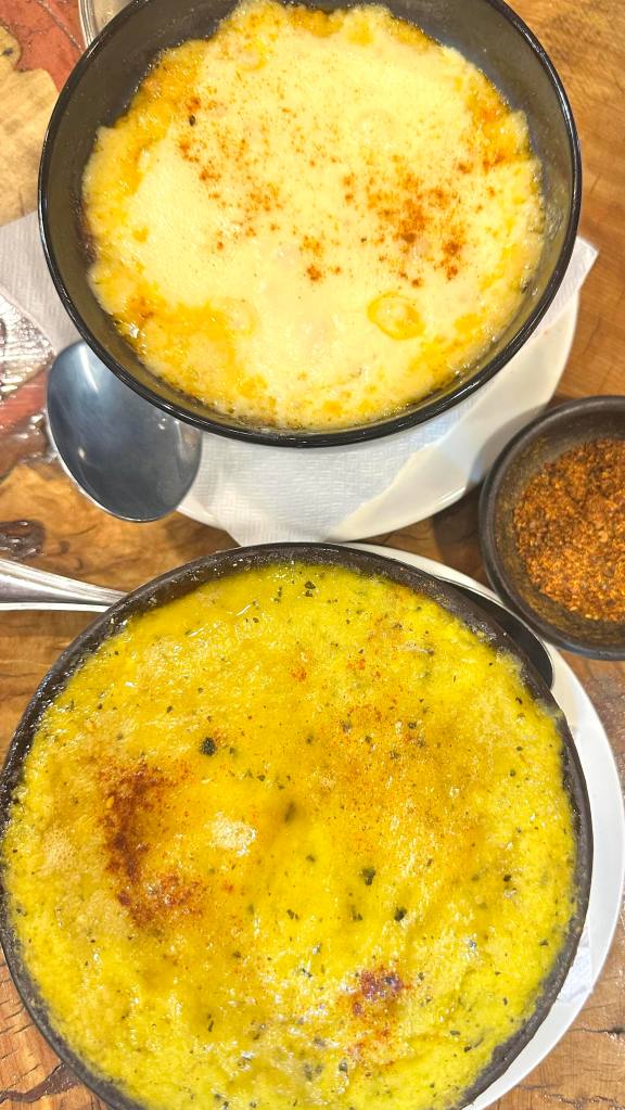 Gratin and pastelera de choclo at Lodge Morrena Torres del Paine Restaurant