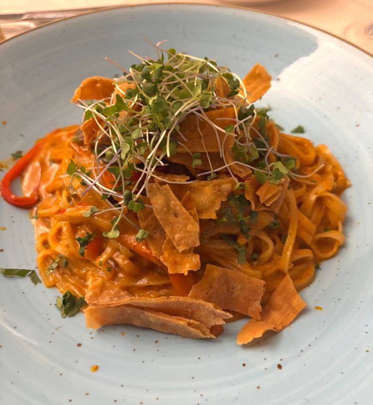 Curry noodles at Azure