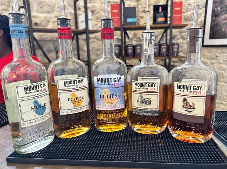 Bottles of Mount Gay Rum