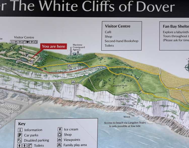 Trail map of White Cliffs of Dover