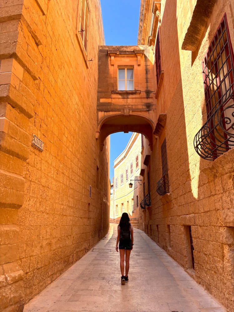 Walking around the narrow streets of Mdina